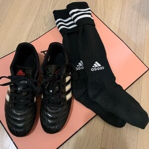 Adidas women’s cleats and socks